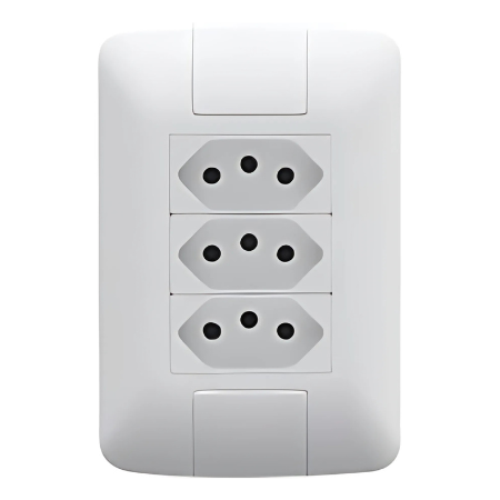 ARIA 3 TOMADAS 2P+T 4X2 10A/250V TRAMONTINA