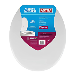 ASSENTO ASTRA ALMOFADADO OVAL BRANCO SLIM
